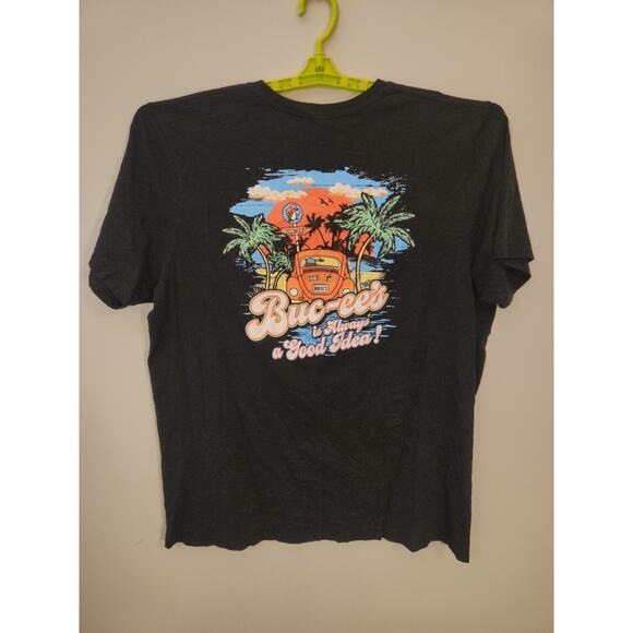 Buc-ees Tshirt Mens 2XL XXL Black Short Sleeve Crew Neck Tee Shirt VW Beetle - Picture 5 of 12